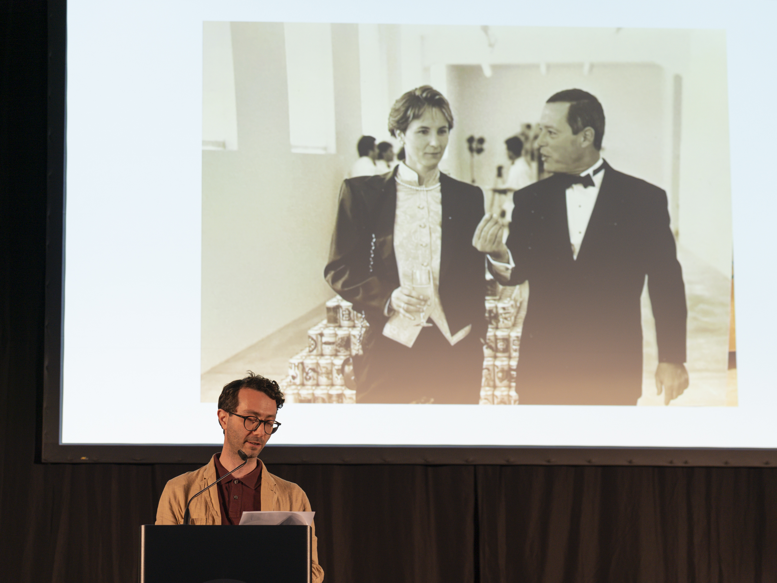 Davide Fornari, Federal Design Comission, speech for GP winner Chantal Prod_Hom (pictured with Asher Edelmann, 1991)